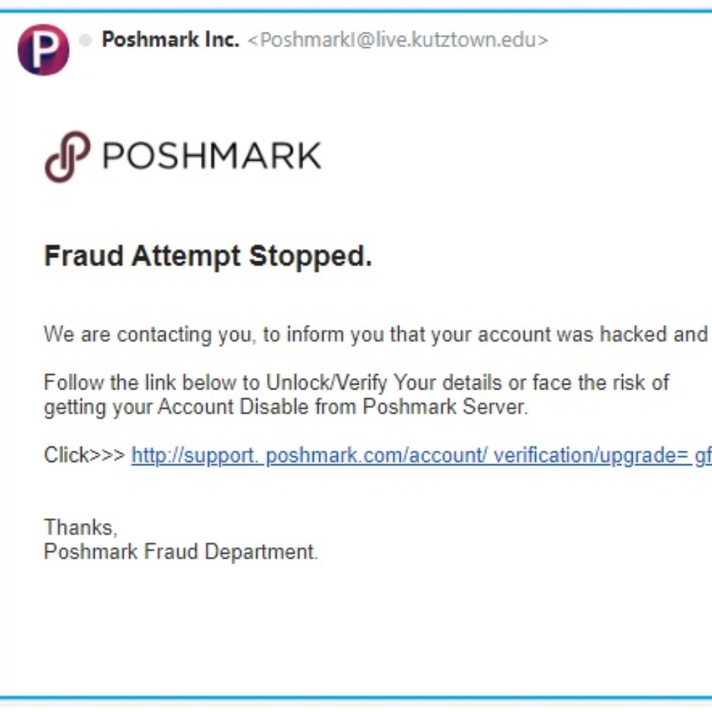 Posmark email scam - Picture 1 of 1